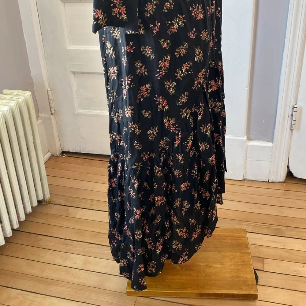 NWT AFRM Gilda Back Cutout Maxi Dress in Noir Bouquet, Size M - Picture 14 of 17